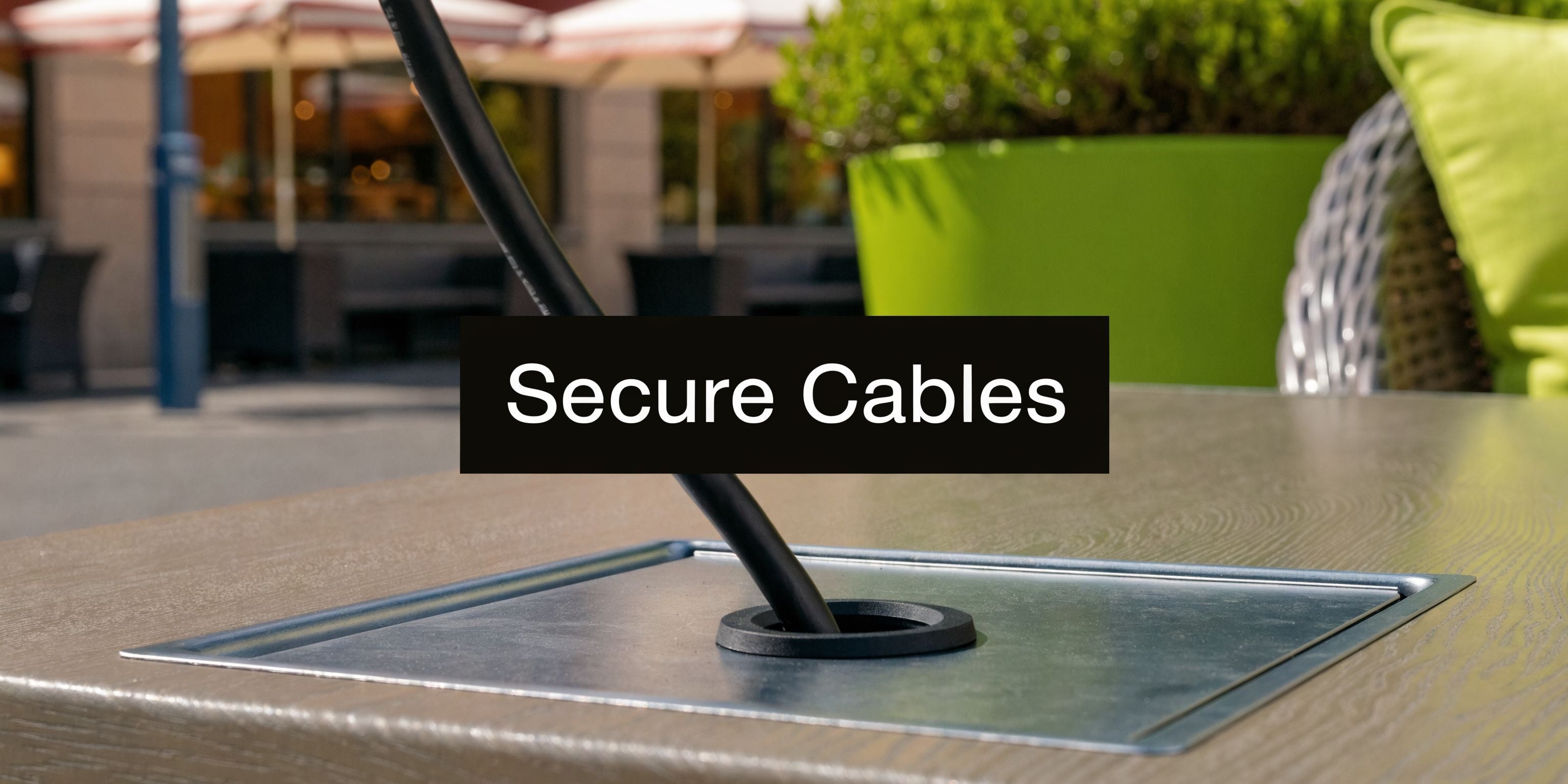 Secure Cables with 1 Inch Rubber Grommets