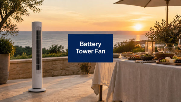 Battery Operated Tower Fan Guide for Events and Home
