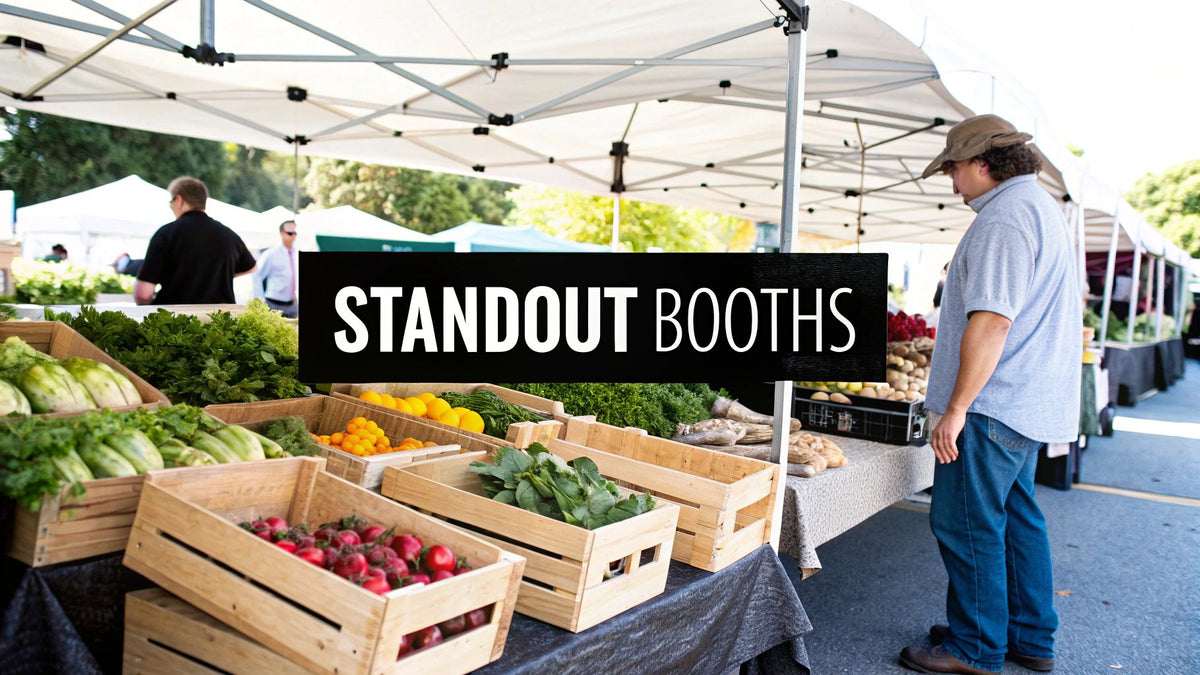 farmers market booth setup: Standout Booths for More Sales – MODERN LYFE