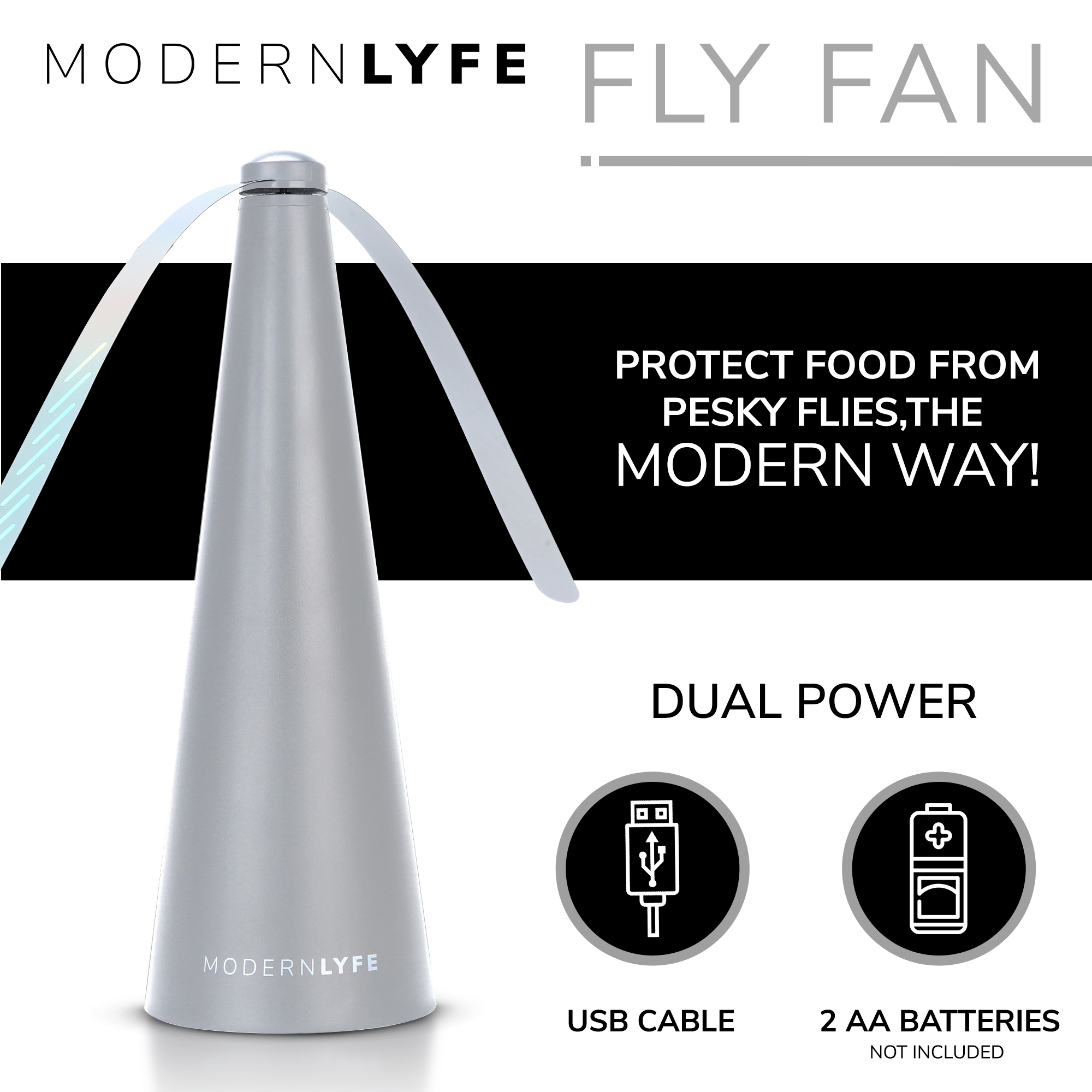 Grey Fly Fan